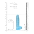 Realistic dildo with testicles Crystal Clear 17 cm. blue [5]
