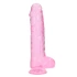 Realistic Jelly Dildo Real Rock Crystal Clear 10" Pink [1]