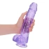 Realistic Jelly Dildo Real Rock Crystal Clear 10" Purple [4]