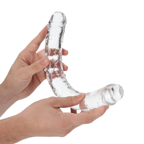 Ju - Color - Real Rock Crystal Clear Double Jelly Dildo 13