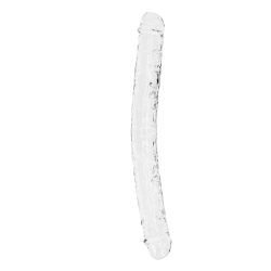 Ju - Color - Real Rock Crystal Clear Double Jelly Dildo 13