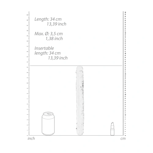 Ju - Color - Real Rock Crystal Clear Double Jelly Dildo 13