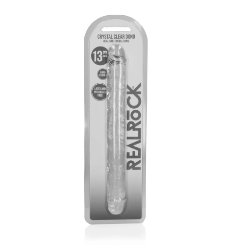 Ju - Color - Real Rock Crystal Clear Double Jelly Dildo 13