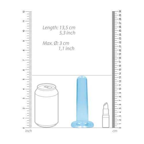 **Dilyana- Real Rock Flexible Jelly Dildo 5" Blue [3]