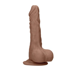Ver. Color Real Rock 7” Mocha Realistic Cyber ​​Leather Testicle Dildo