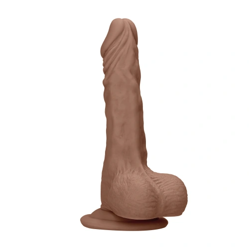 Ver. Color Real Rock 7” Mocha Realistic Cyber ​​Leather Testicle Dildo