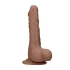 Ver. Color Real Rock 7” Mocha Realistic Cyber ​​Leather Testicle Dildo