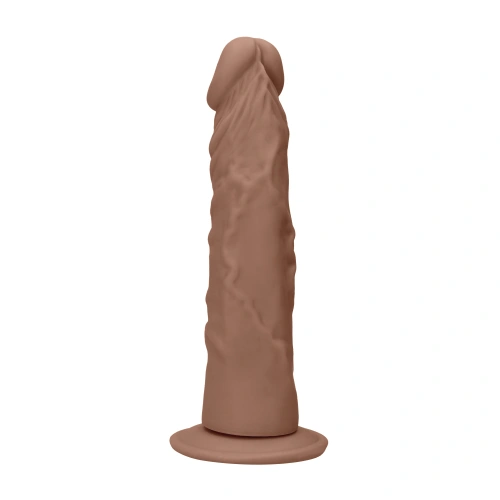 Veronica Color Real Rock 8'' Mocha Flexible Realistic Cyber ​​Leather Dildo