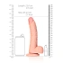 Real Rock Curved 8" Realistic Testicle Dildo [5]
