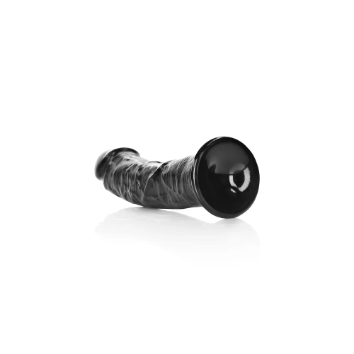 **Real Color - Realistic Dildo Real Rock Curved 7" Black [3]