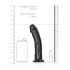 **Real Color - Realistic Dildo Real Rock Curved 7" Black [5]