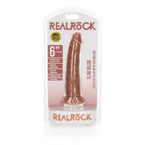 **Ver. new Realistic dildo Real Rock Slim 6" mocha [6]