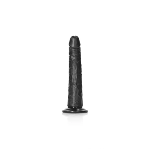 **Ju - Color - Real Rock Slim 8" Black Realistic Dildo [2]