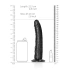 **Ju - Color - Real Rock Slim 8" Black Realistic Dildo [5]