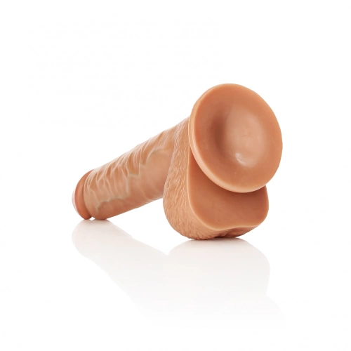 Real Rock 10" mocha large realistic testicle dildo [4]