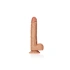 **Zhu - Real Rock Straight 11" Mocha Large Realistic Testicle Dildo **Zhu - Real Rock Straight 11" Mocha Large Realistic Testicle Dildo