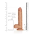 **Ver. new Big realistic dildo with testicles Real Rock Straight 9" mocha [5]