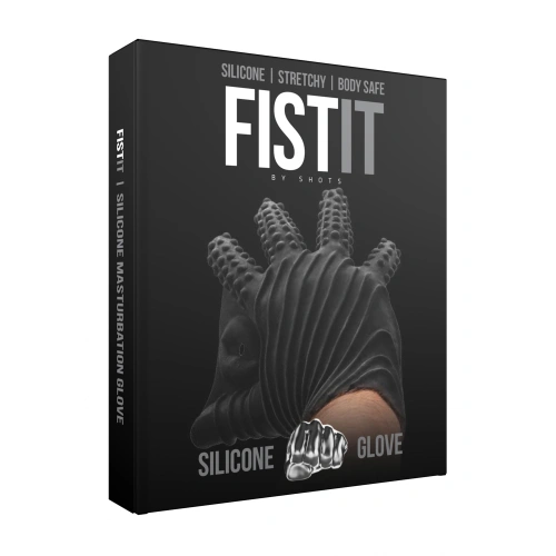 Nina - Fist It Glove Embossed Silicone Fisting Glove Black [1]