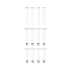 Dilyana- Set of spare pins for penis cages ManCage transparent