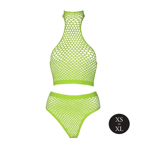 Mesh 2 Piece Set Ouch! Glow In The Dark neon green [4]