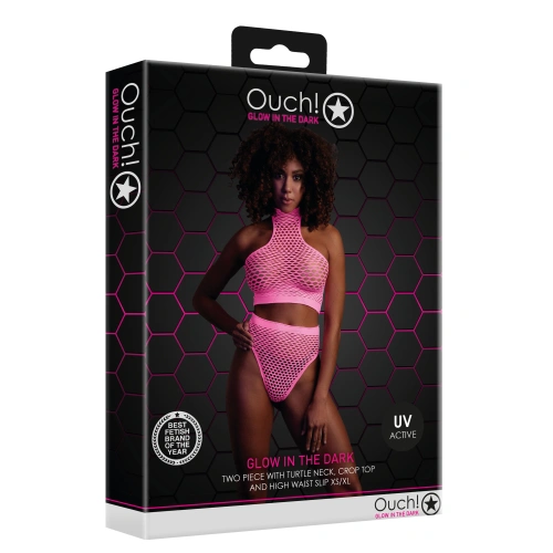 Mesh 2 Piece Set Ouch! Glow In The Dark neon pink [6]