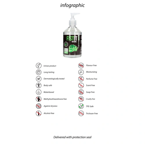 Natural vegan water-based lubricant Fist It Natural 500 ml [4]