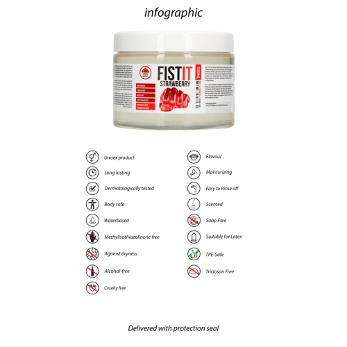Fisting gel-lubricant Fist-It Strawberry 500ml [6]