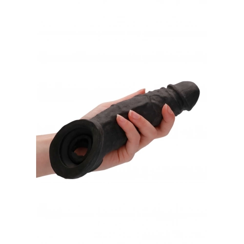 Realrock cyber leather penis extender and thickener black [6]