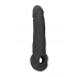 Realrock cyber leather penis extender and thickener black