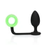 Dilyana - Silicone anal dilator with glow in the dark penis ring Ouch!