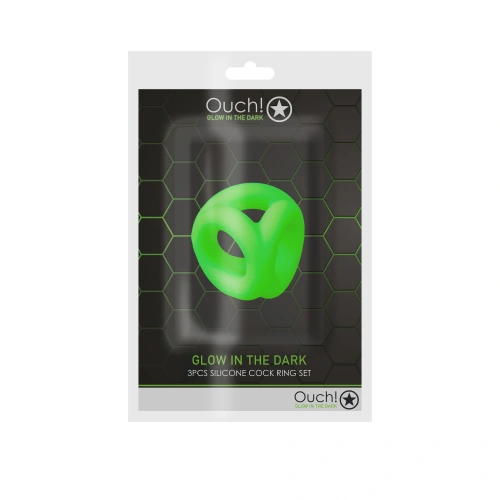 Dilyana - Glow in the Dark Triple Liquid Silicone Penis Ring Ouch! [3]