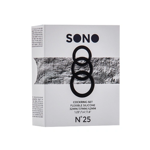 Set of 3 pcs. Sono silicone penis rings [2]