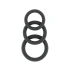 Set of 3 pcs. Sono silicone penis rings