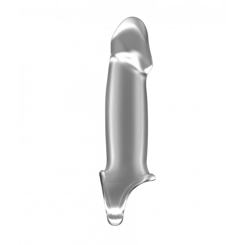 Sono 33 Cyber ​​Leather Stretchable Penis Extender with Testicle Clip Transparent [1]