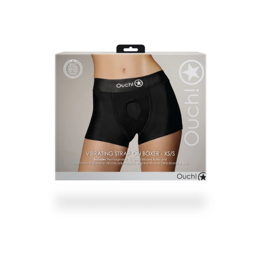 Vibrating Strap-On Boxers Ouch! Strap-On Boxer black [15]