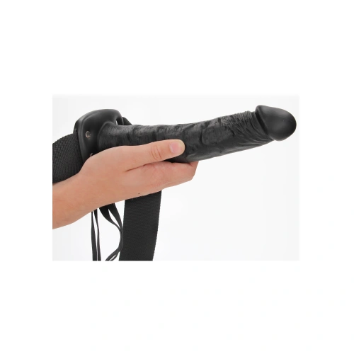 Ver. color Penis belt with opening Real Rock 10" black [3]