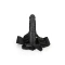 Ver. color Adjustable strap-on belt with realistic dildo with opening Real Rock 8" black