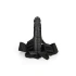 Ver. color Adjustable strap-on belt with realistic dildo with opening Real Rock 8" black