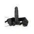 Ver. color Adjustable strap-on belt with vibrating dildo Real Rock 8" black