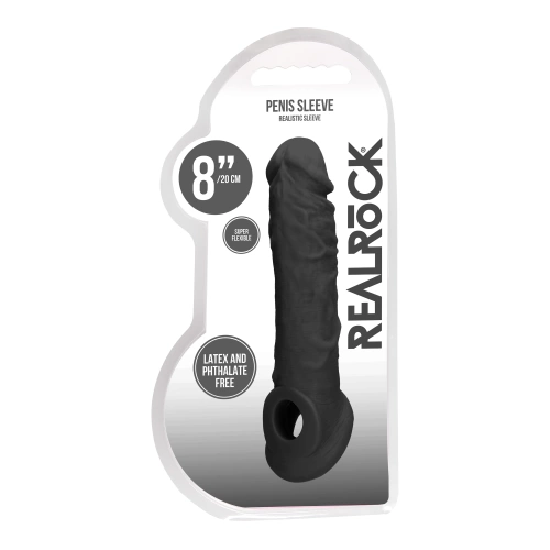 Color* Dilyana- Realrock cyber leather penis extender and thickener black [10]