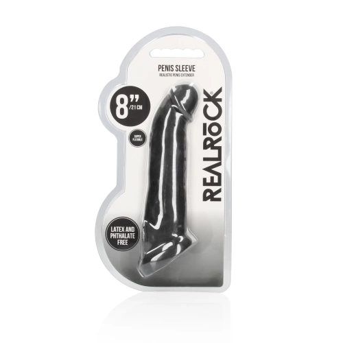 Color* Dilyana- Realrock cyber leather penis extender and thickener black [11]