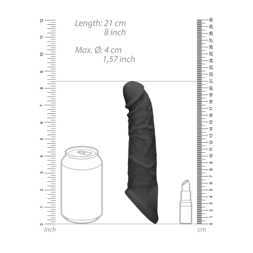 Color* Dilyana- Realrock cyber leather penis extender and thickener black [8]