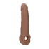 Color* Dilyana- ​​Cyber ​​Leather Penis Extender with Testicle Grip Real Rock Mocha [1]