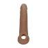 Color* Dilyana- ​​Cyber ​​Leather Penis Extender with Testicle Grip Real Rock Mocha [2]