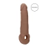 Color* Dilyana- ​​Cyber ​​Leather Penis Extender with Testicle Grip Real Rock Mocha [3]