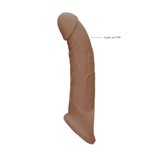 Color* Dilyana- ​​Cyber ​​Leather Penis Extender with Testicle Grip Real Rock Mocha [4]