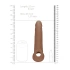 Color* Dilyana- ​​Cyber ​​Leather Penis Extender with Testicle Grip Real Rock Mocha [8]