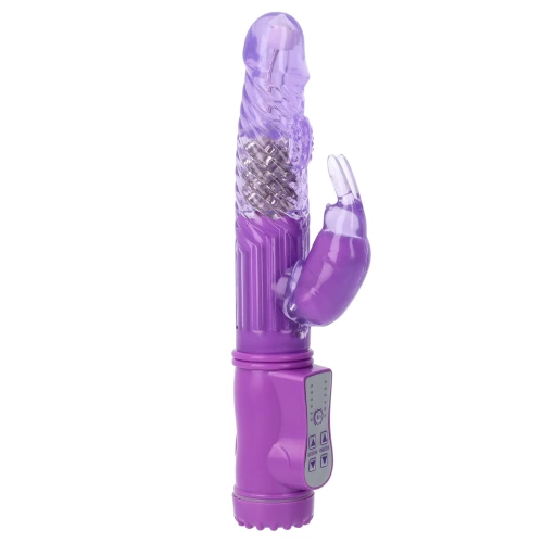 Rabbit Vibrator with Rotating End and Pearls GC Purple