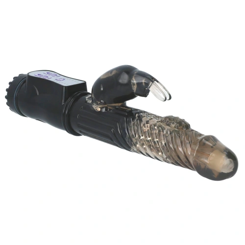 Rabbit Vibrator with Rotating End and Pearls GC Black [5]