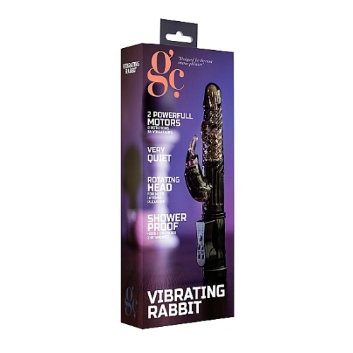 Rabbit Vibrator with Rotating End and Pearls GC Black [7]